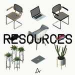 Furniture, Plants & Tech PSD Design Resources for Architecture