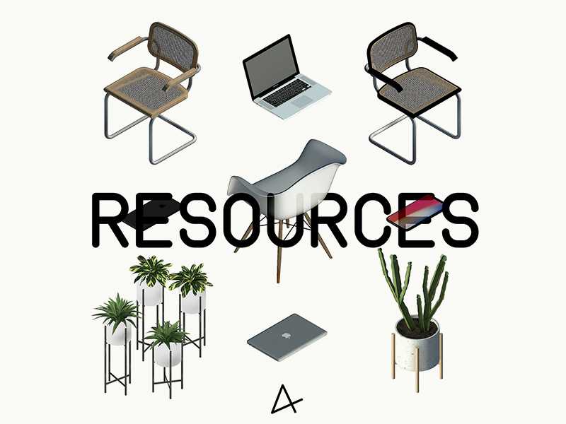 Furniture, Plants & Tech PSD Design Resources for Architecture