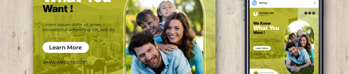 Future Life - Insurance Agency Social Media Post Design Template Free Psd