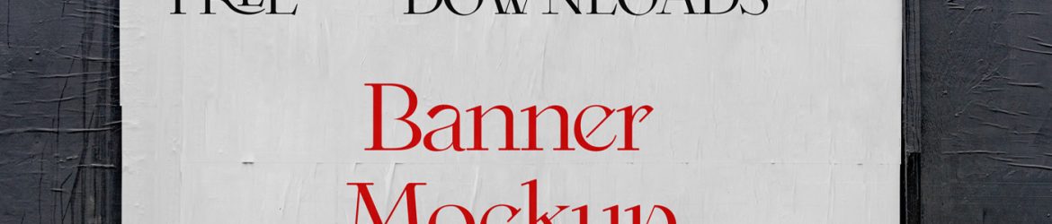 Glued Paper Banner Mockup