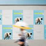 Glued Wall Posters Mockup Free PSD