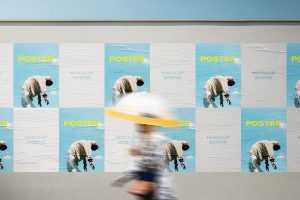 Glued Wall Posters Mockup Free PSD