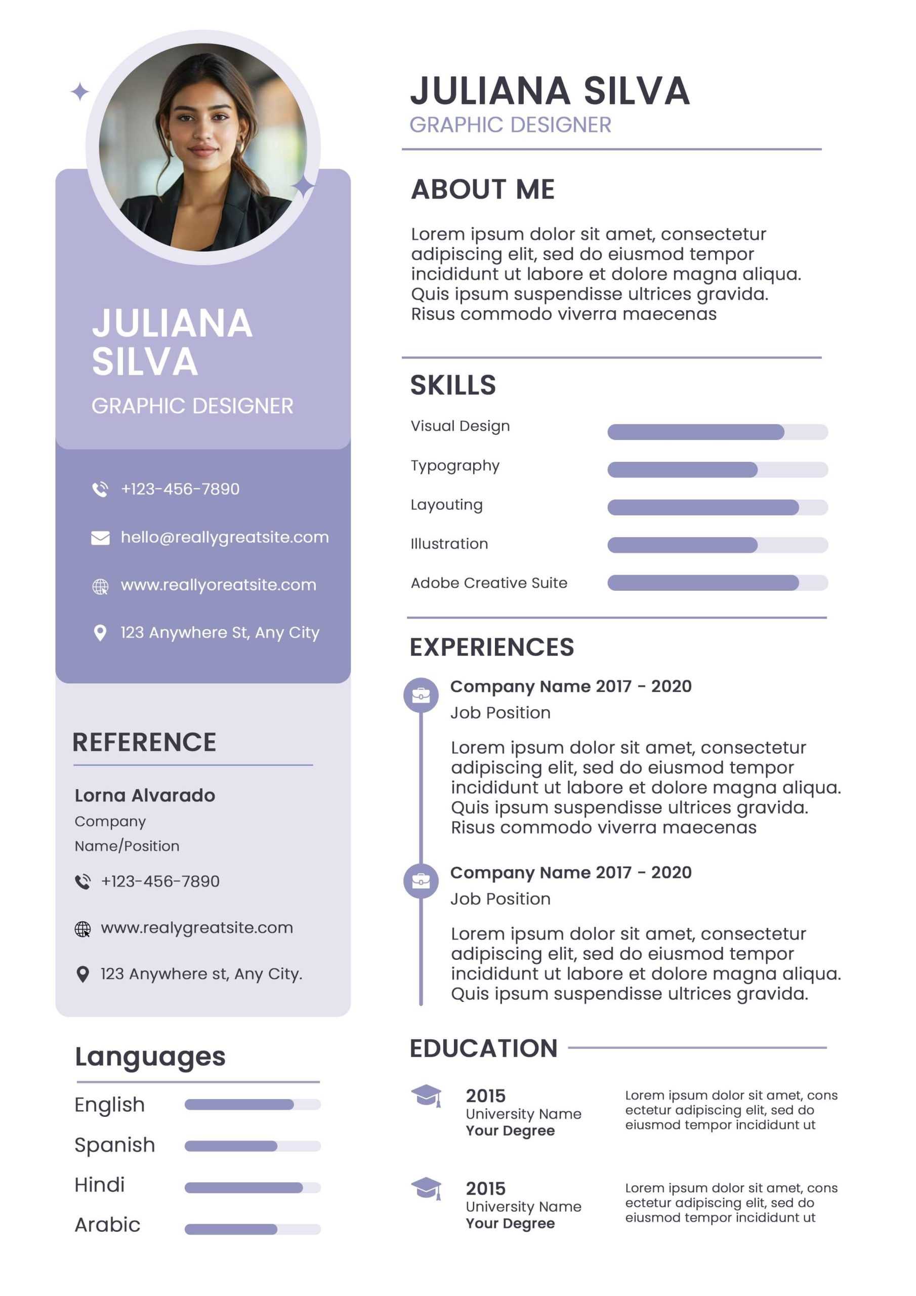 Graphic Designer Resume Template Free PSD – Clean CV Design