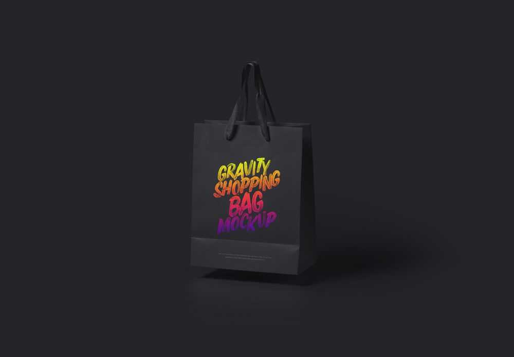 Gravity Shopping Paper Bag Mockup