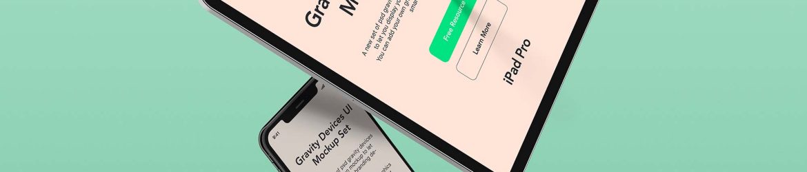 Gravity UI Responsive Devices Free Mockup PSD Gravity UI Responsive Devices Free Mockup PSD