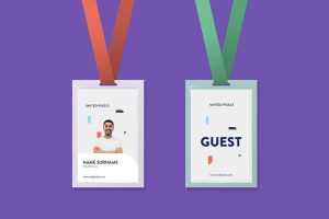 Guest ID Card Mockup PSD
