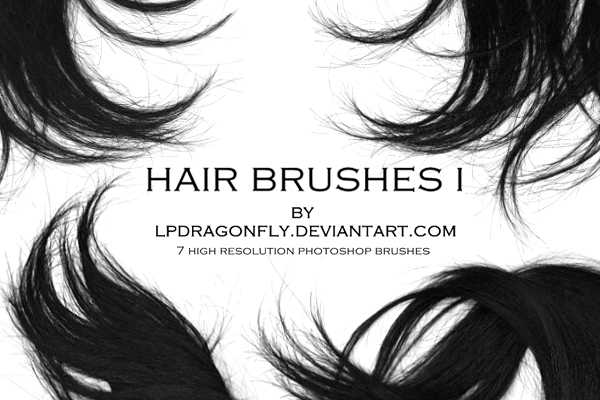 Hair Brushes Photoshop by Ivadesign (Realistic Hair Effects)