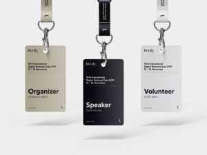 Hanging ID Card Mockup PSD
