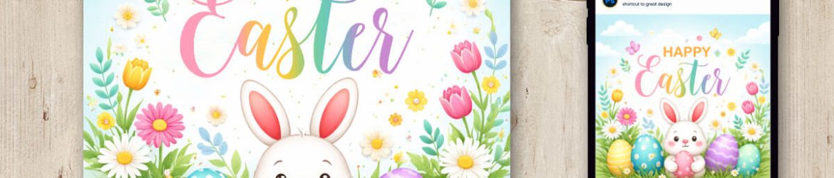 Happy Easter Wishes Social Media Post Design – Easter Celebration Template