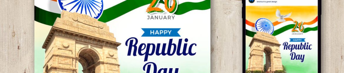 Happy Indian Republic Day Instagram Post Template PSD Free Downloads