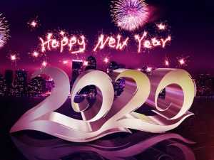 Happy New Year 2020 Free PSD Banner & Flyer