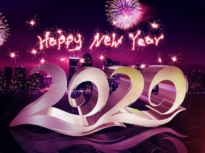 Happy New Year 2020 Free PSD Banner & Flyer