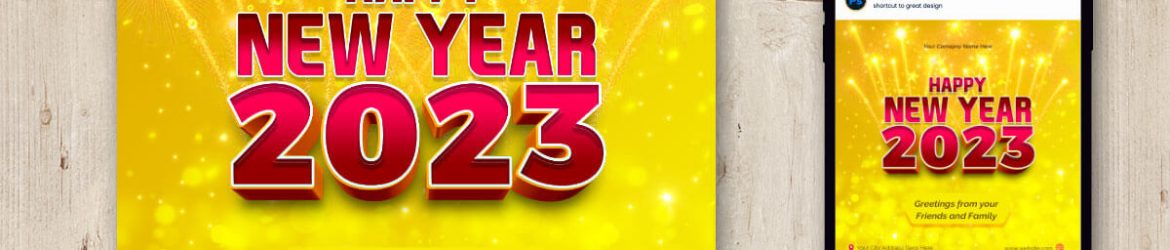 Happy New Year 2023 PSD Design Free Download