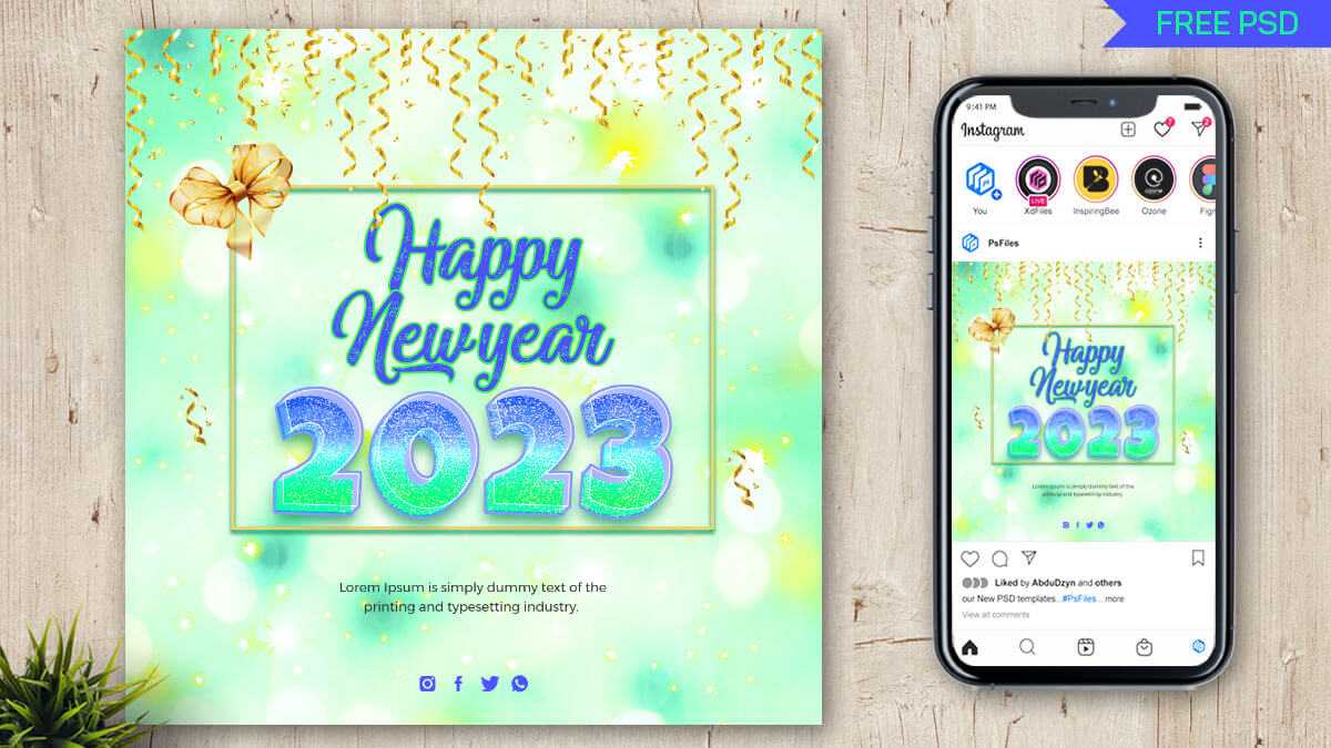 Happy New Year 2023 PSD Post Design Free Download