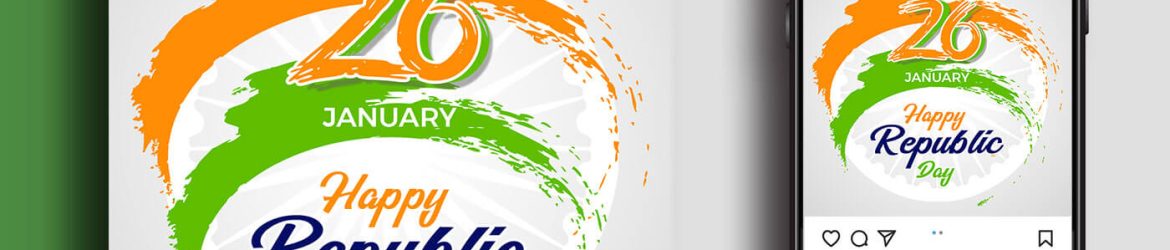 Happy Republic Day Design Template PSD free