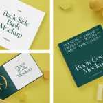 Hard Cover Book on Desk Mockups
