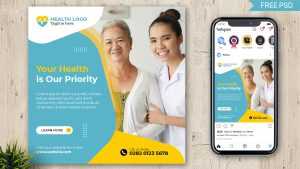 Health Care Instagram Poster Template PSD free download