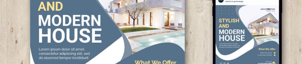 Home Builders Free Social Post Design PSD Template