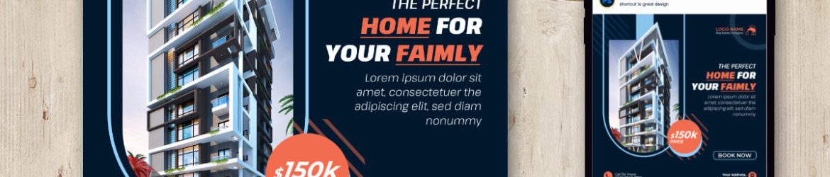 Home For Sale Real Estate Free Insta Post Design PSD Template