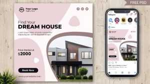 Home For Sale Real Estate Free Insta Post Design PSD Template