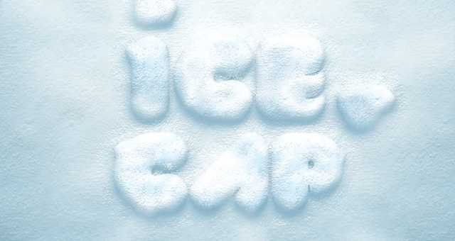Ice Snow Cap Text Effect PSD