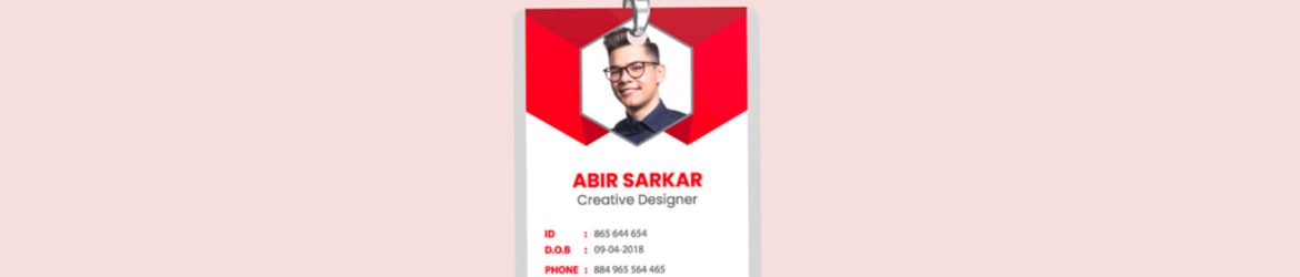 ID Card Badge with Lanyard Free Mockup PSD