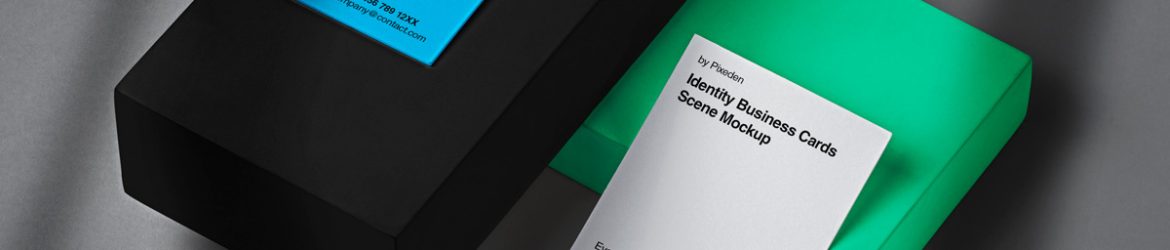 Identity Brand Business Card Mockup Scene PSD