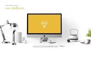 iMac Workspace Mockup