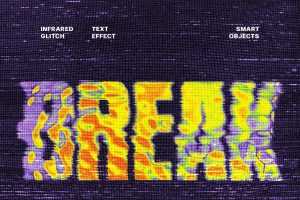 Infrared Glitch Text Effect 2026 — Free PSD | PsFiles
