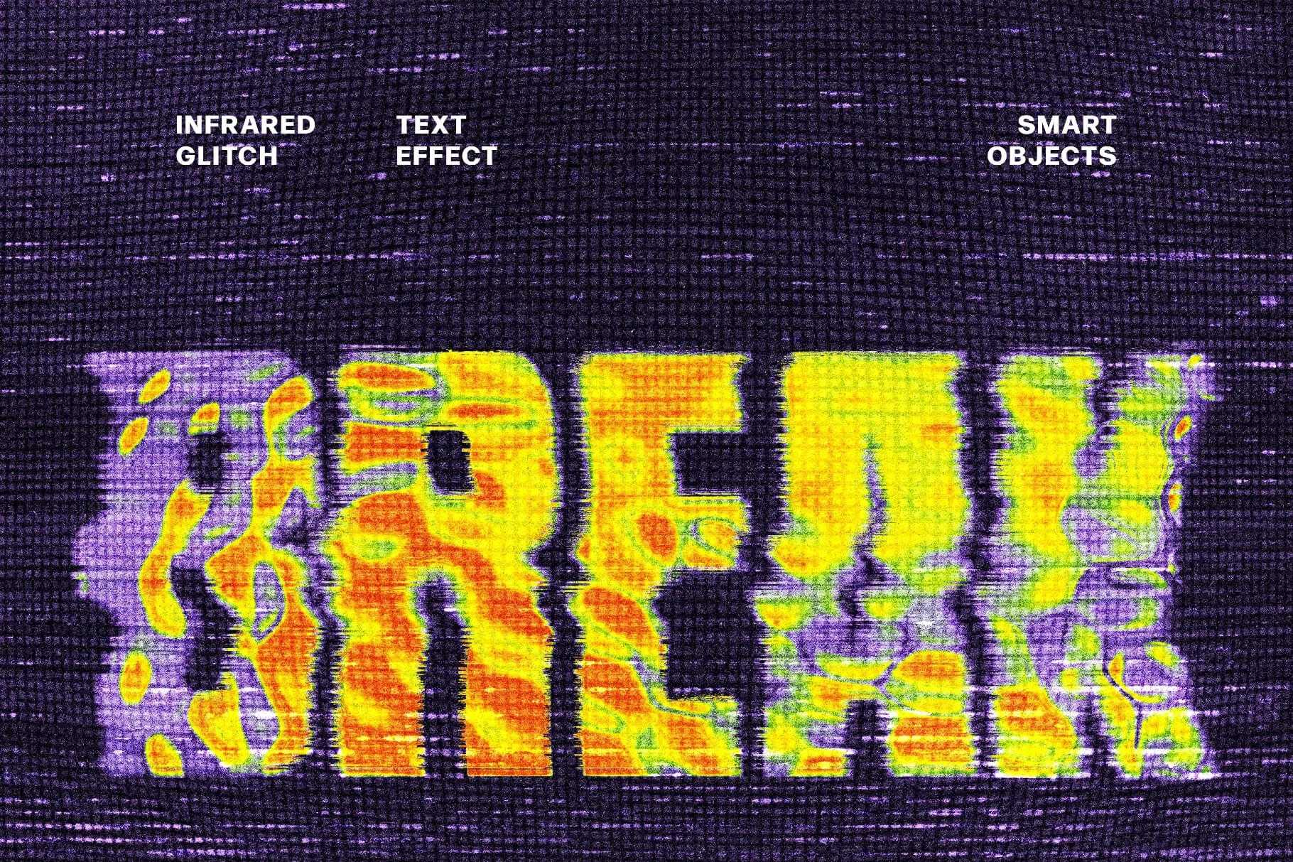 Infrared Glitch Text Effect 2026 — Free PSD | PsFiles