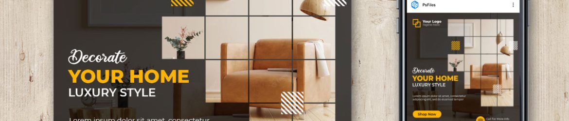 Instagram Post Design Template Free Psd for Furniture Online Shop