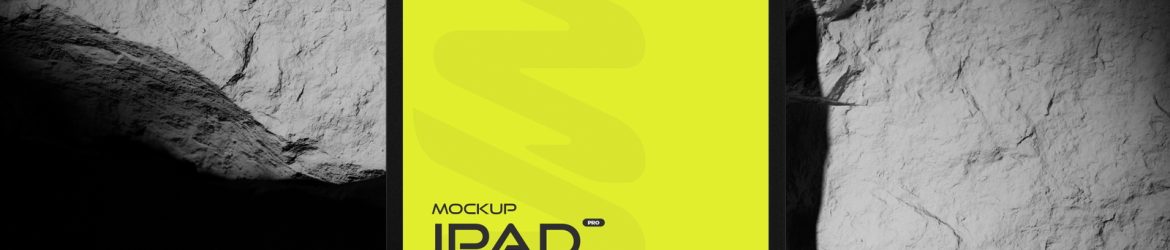 Ipad Pro Mockup On Rock