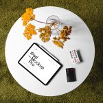 iPad with Buisness Cards Mockup - Free PSD Download iPad with Buisness Cards Mockup