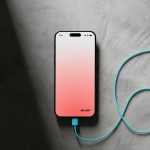 iPhone 15 Pro Mockup With Cable