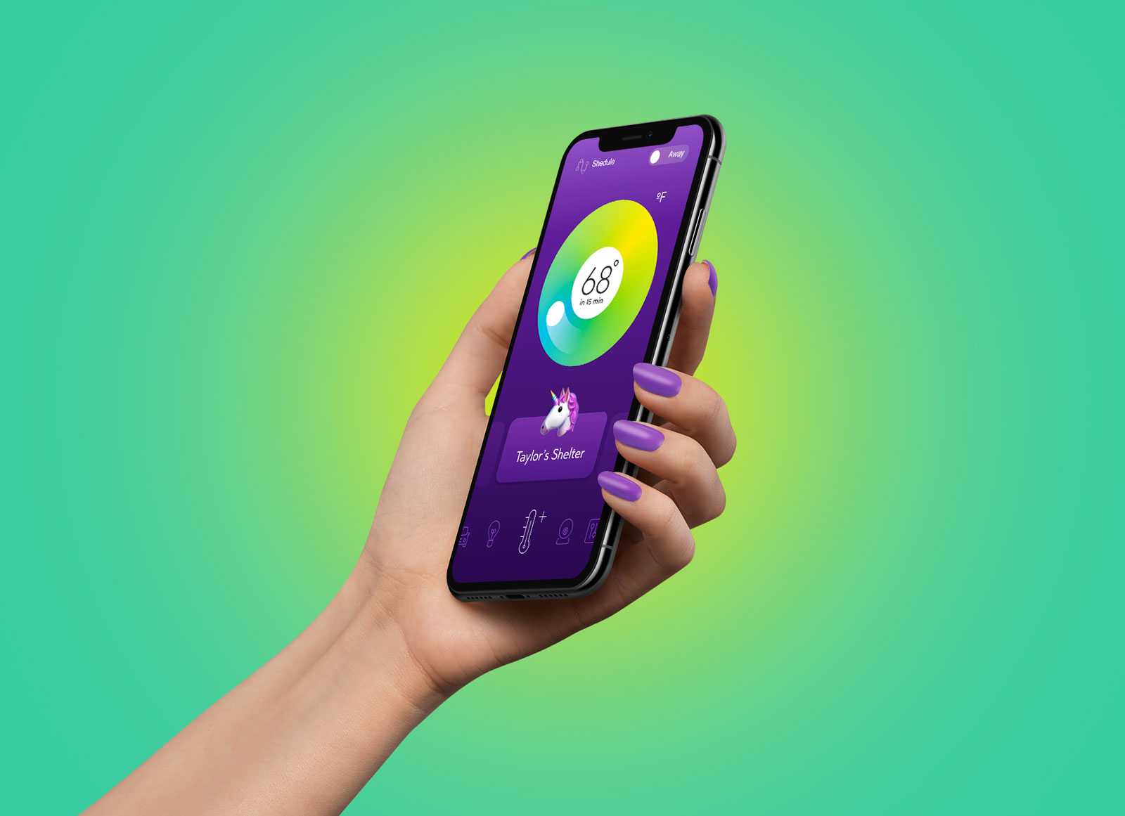 iPhone Xs in Female Hand Mockup Free