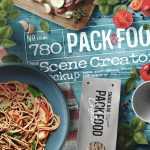 Italian Lunch Food Scene Creator Free PSD