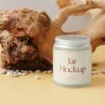 Jar with Root Mockup - Free PSD Download Jar with Root Mockup
