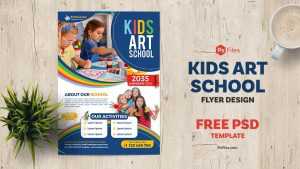 Kids Art School Admission Open Flyer PSD Template Free