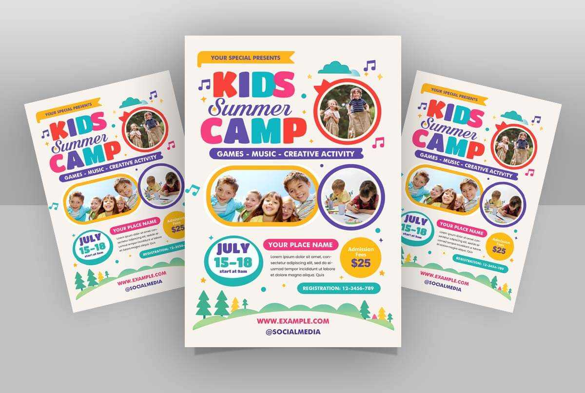 Kids Summer Camp Flyer PSD Template Free Download – Vacation Class