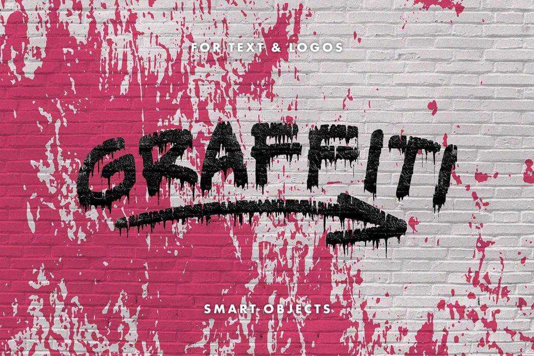 Leaking Graffity Text Effect Free PSD