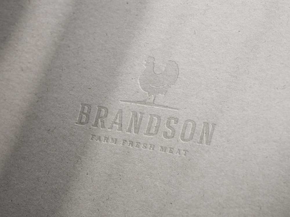 Letterpress Logo Free Mockup PSD
