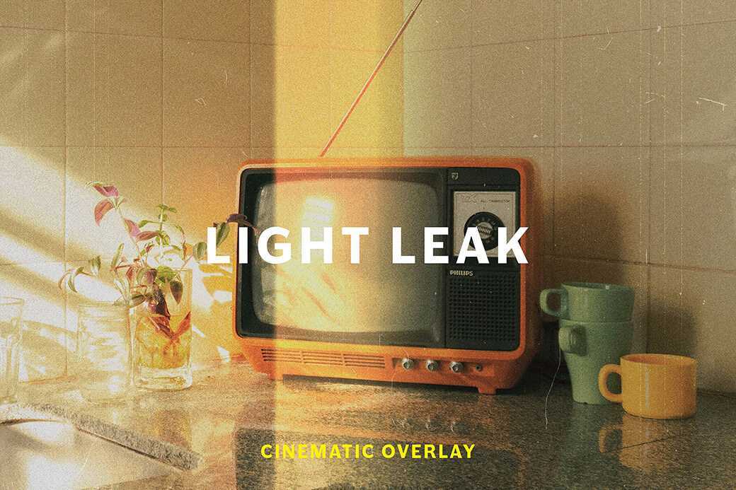 Light Leak Cinematic Overlay Old Camera Noise Photo Effect PSD file