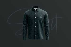 Long Sleeve Formal Dress Shirt Mockup
