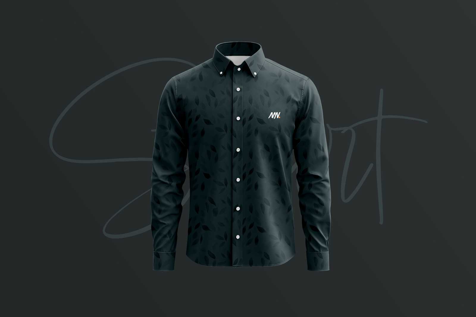 Long Sleeve Formal Dress Shirt Mockup