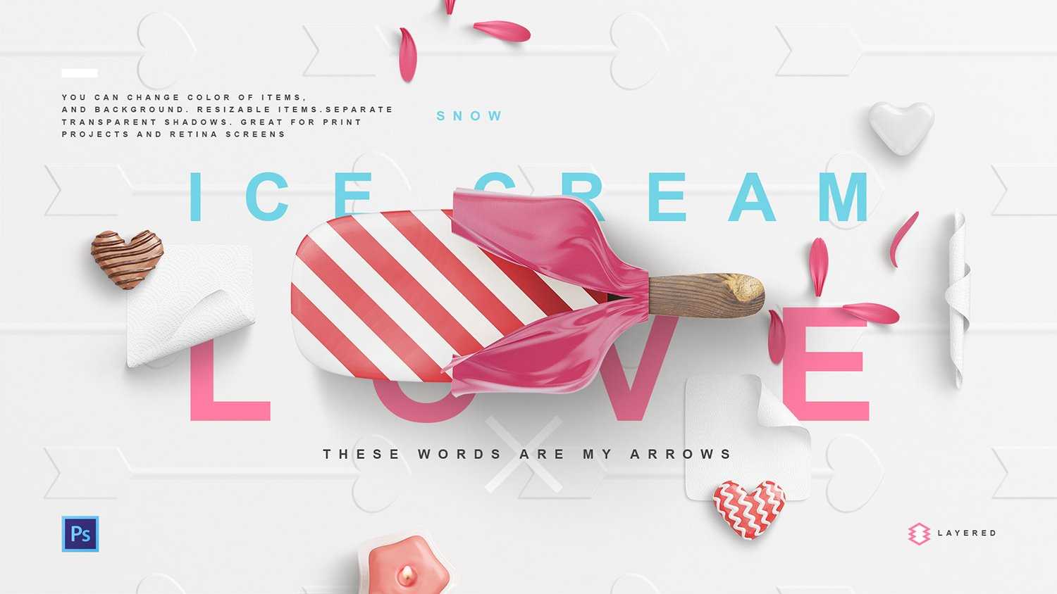 Lovely Things Mockup Scenes Free PSD