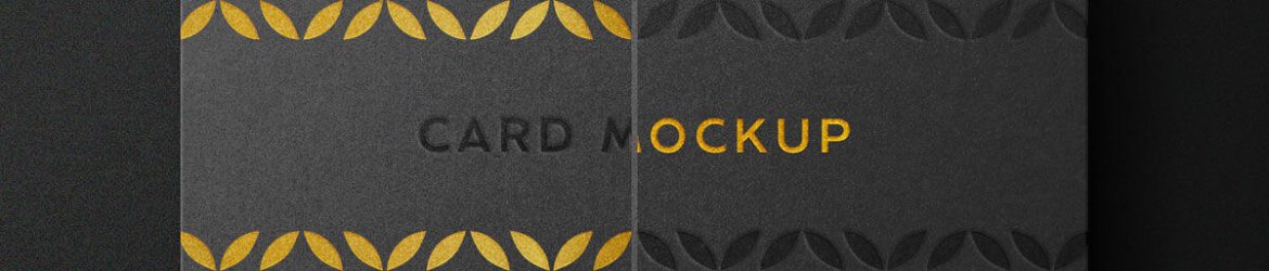 Luxury Embossing Logo Showcasing Business Card Mockup Free PSD