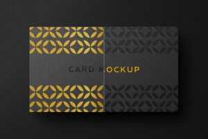 Luxury Embossing Logo Showcasing Business Card Mockup Free PSD
