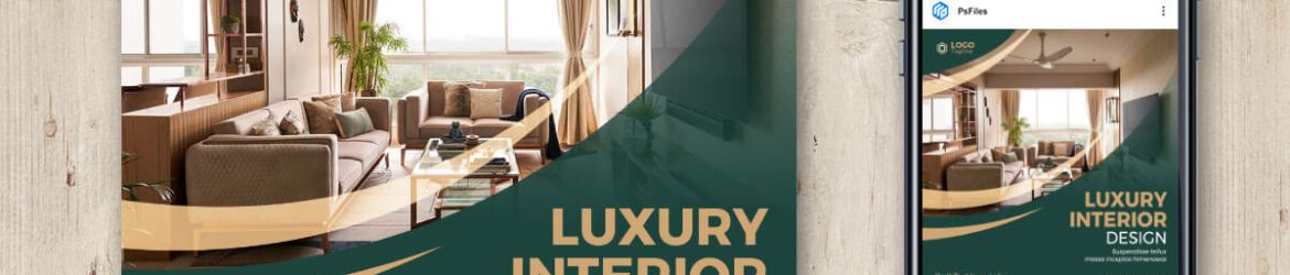 Luxury Interior Design Free Social Post Design PSD Template
