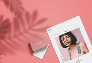 Magazine Cover and Cards Mockup