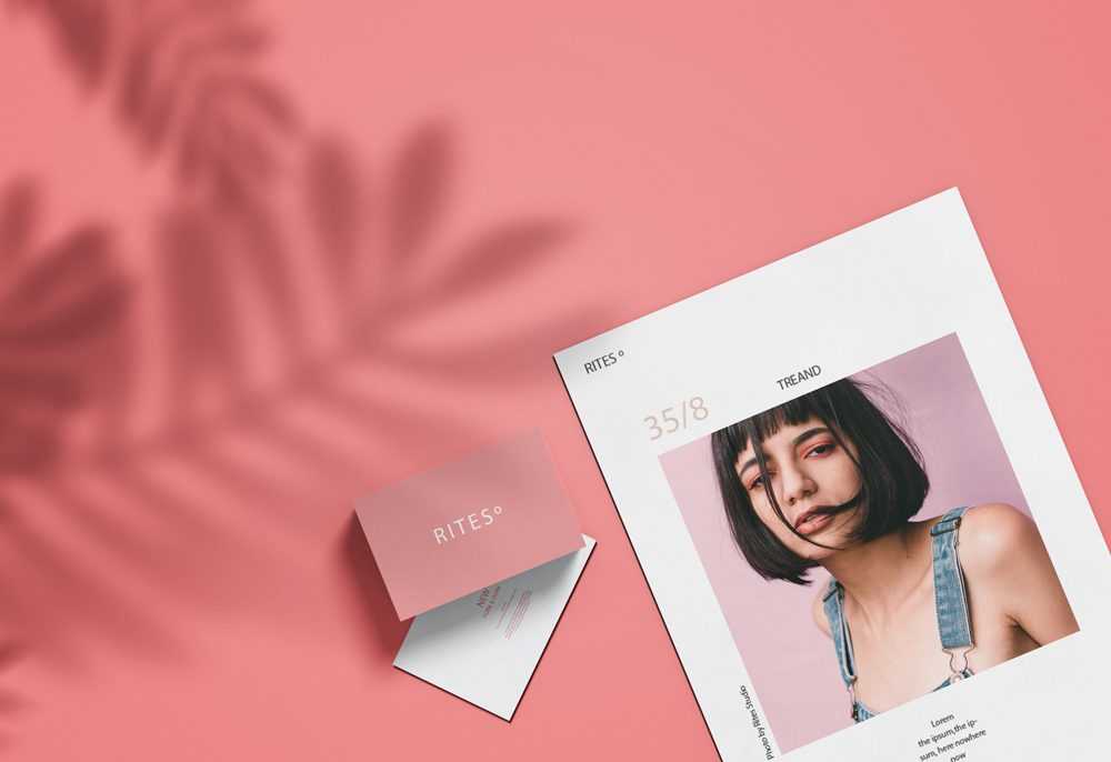 Magazine Cover and Cards Mockup